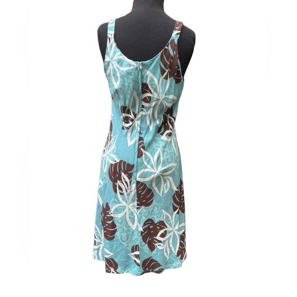 Vtg 90s Hawaiian Rayon Tropical Palm Resort Shift Dress Size Large Island Beach - Picture 3 of 6